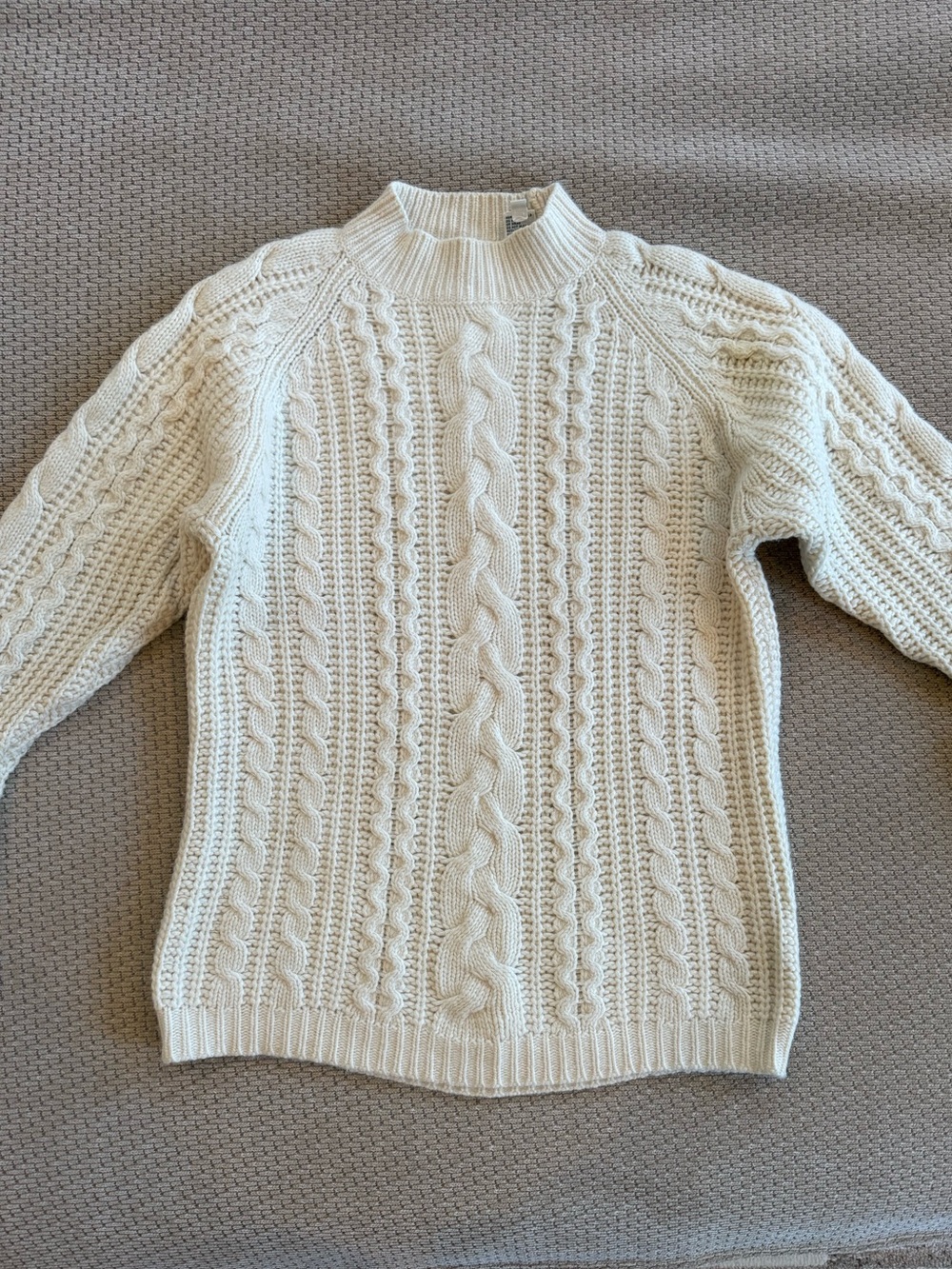 Vintage Cream Cable Knit Sweater